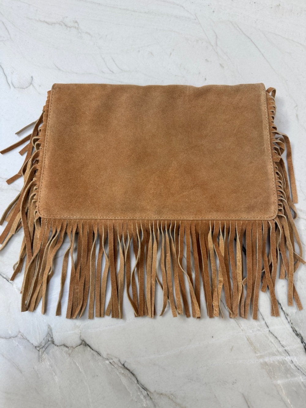 Sorpresa Genuine Leather Fringe Clutch
